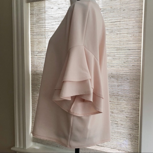 Pink Ruffle-Sleeve Shirt - Picture 4 of 8